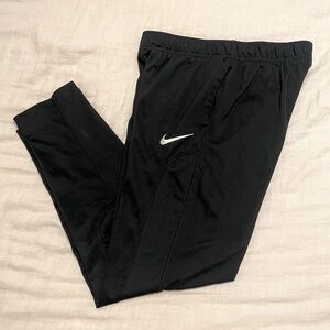 Nike Black Polyester Lightweight Sweatpants Tapered Ankles Big Kids Size Large